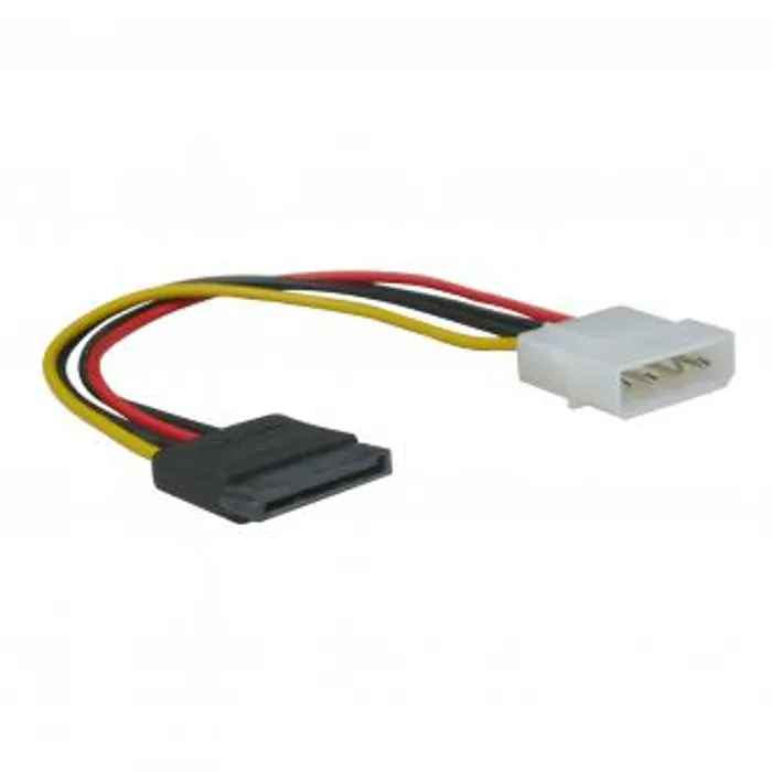 Hlavný obrázok produktu Kabel k hardisku napájecí, DC SATA M- DC 5,25" M, 0.2m, color