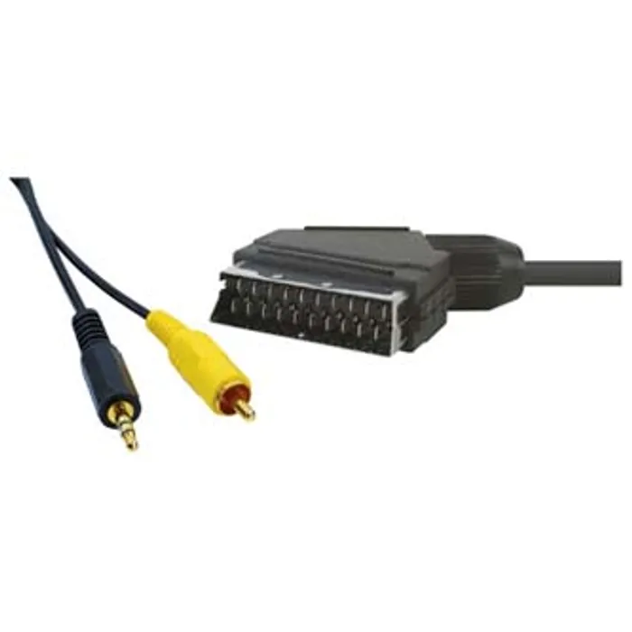 Hlavný obrázok produktu Kabel Scart M- Cinch + Jack (3,5mm) M, 1.5m, černá