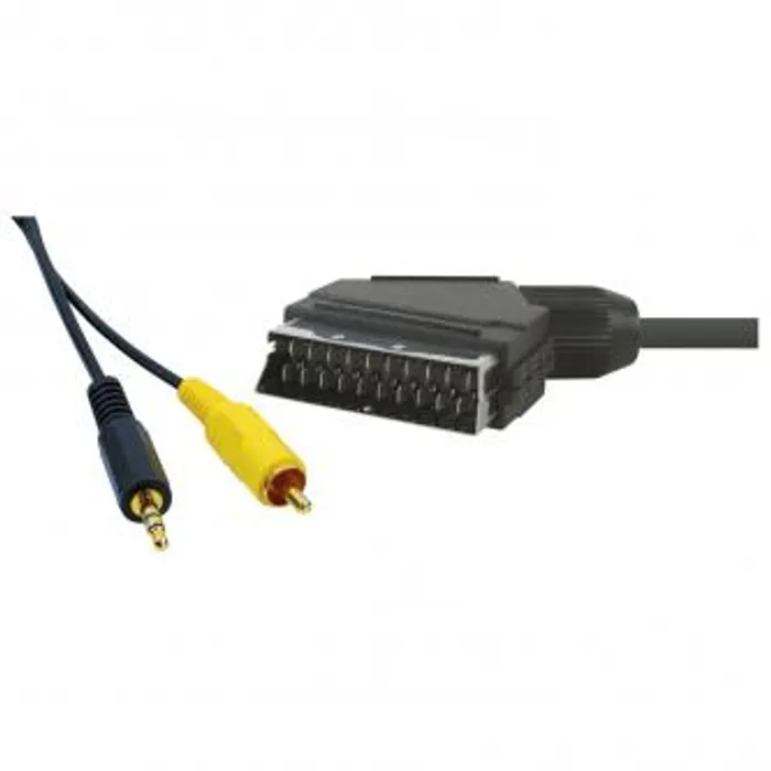 Hlavný obrázok produktu Kabel Scart M- Cinch + Jack (3,5mm) M, 5m, černá