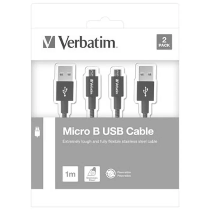 Hlavný obrázok produktu Kabel USB (2.0), USB A M reversible- USB micro M reversible, 1m, reversible, 3 černý, Ve