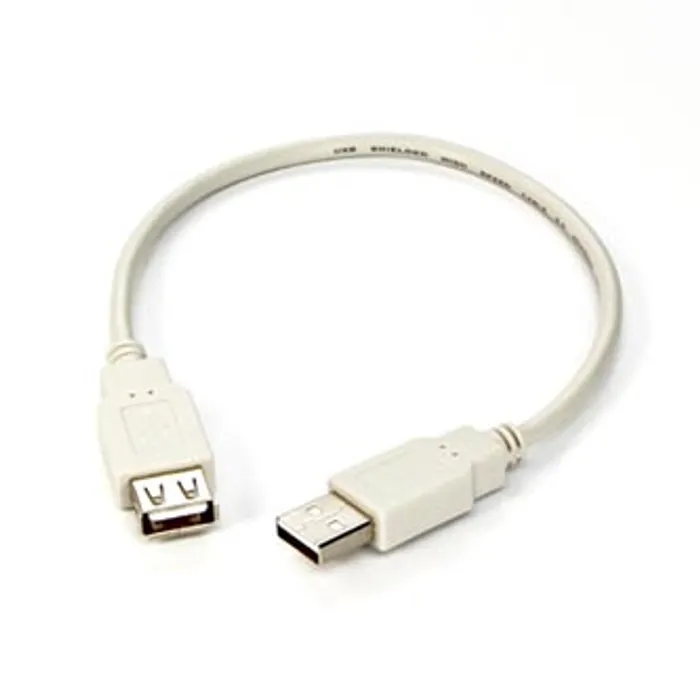 Hlavný obrázok produktu Kabel USB (2.0), USB A M- USB A F, 0.3m, černý/bílý, Logo, blistr