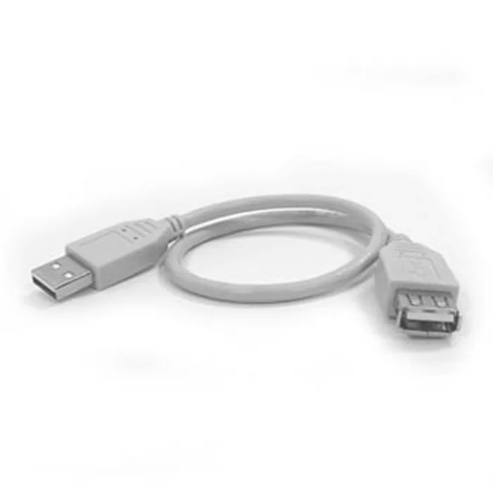 Hlavný obrázok produktu Kabel USB (2.0), USB A M- USB A F, 0.3m, černý/bílý, Logo