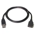 Kábel USB (2.0), USB A M- USB A F, 0.3m, čierny/biely