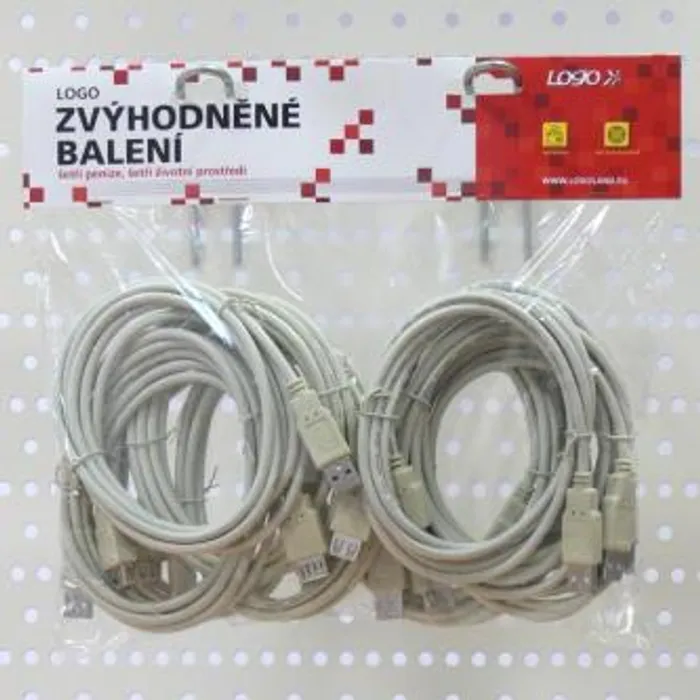 Hlavný obrázok produktu Kabel USB (2.0), USB A M- USB A F, 1.8m, černý, Logo, cena za 1 kus