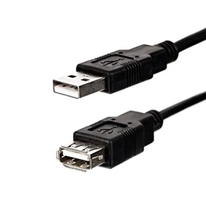Hlavný obrázok produktu Kabel USB (2.0), USB A M- USB A F, 3m, černý, Logo Economy