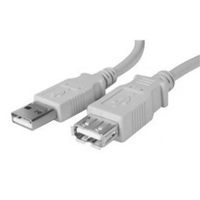 Hlavný obrázok produktu Kabel USB (2.0), USB A M- USB A F, 5m, šedý