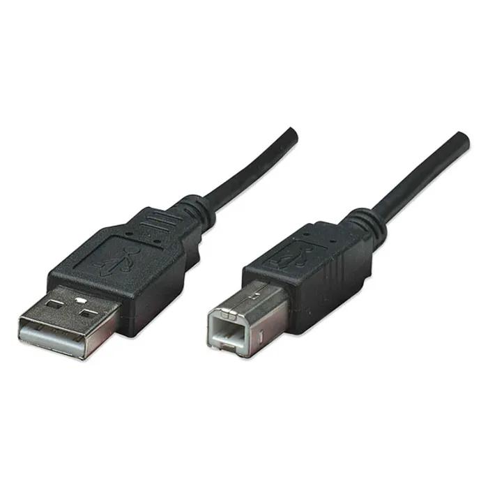 Hlavný obrázok produktu Kabel USB (2.0), USB A M- USB B M, 3m, šedý, Logo, blistr