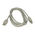 USB kábel (2.0), USB A M - USB B M, 3m, čierny, Logo, cena za 1 kus
