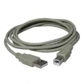 USB kábel (2.0), USB A M - USB B M, 3m, čierny, Logo, cena za 1 kus