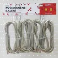 USB kábel (2.0), USB A M - USB B M, 3m, čierny, Logo, cena za 1 kus