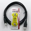 USB kábel (2.0), USB A M - USB B M, 3m, čierny, Logo, cena za 1 kus