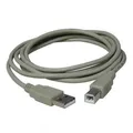 USB kábel (2.0), USB A M - USB B M, 5m, čierny, Logo