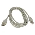 USB kábel (2.0), USB A M - USB B M, 5m, čierny, Logo