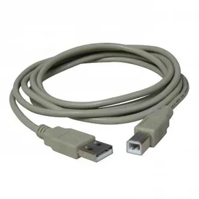 Kábel USB (2.0), USB A M - USB B M, 5m, sivý