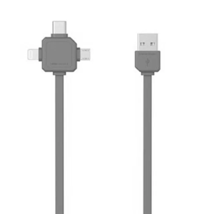 Hlavný obrázok produktu Kabel USB (2.0), USB A M- USB C / Lightning / Micro-USB, 1.5m, 3v1, růžový, Powercube, pl