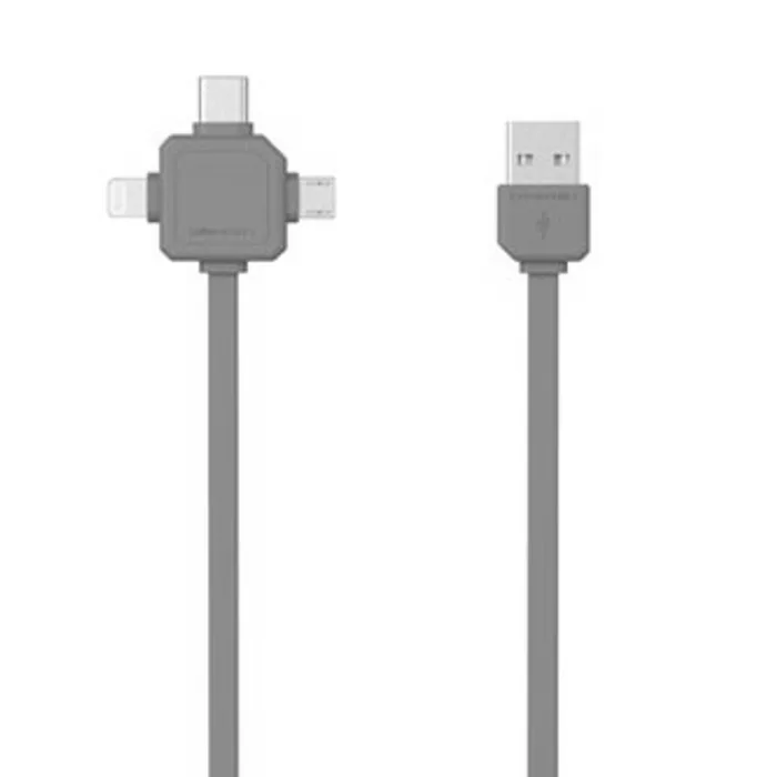 Hlavný obrázok produktu Kabel USB (2.0), USB A M- USB C / Lightning / Micro-USB, 1.5m, 3v1, zelený, Powercube, pl