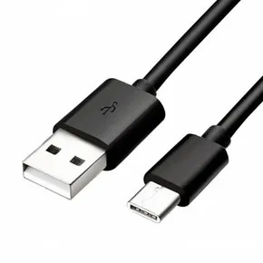 USB kábel (2.0), USB A M - USB C M, 1m, čierny