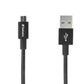 USB kábel (2.0), USB A M - microUSB M, 1m, reversible, čierny, Verbatim, box, 48863