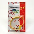 Ďalší obrázok produktu USB kábel (2.0), USB A M - microUSB M, 0.25m, žltý, Logo, blister, náramok