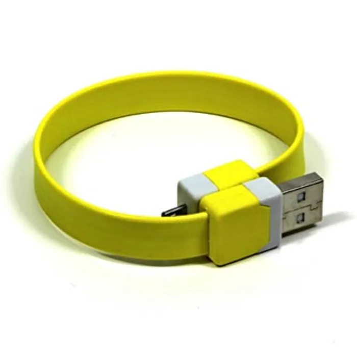 Hlavný obrázok produktu Kabel USB (2.0), USB A M- USB micro M, 0.25m, žlutý, náramek