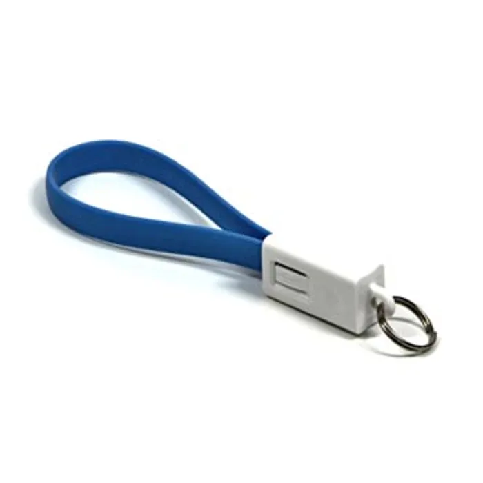 Hlavný obrázok produktu Kabel USB (2.0), USB A M- USB micro M, 0.2m, modrý, klíčenka