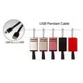 USB kábel (2.0), USB A M - microUSB M, 0.3m, čierny, Logo, pútko na mobil