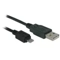 Ďalší obrázok produktu USB kábel (2.0), USB A M - microUSB M, 1.8m, čierny, Logo, blister
