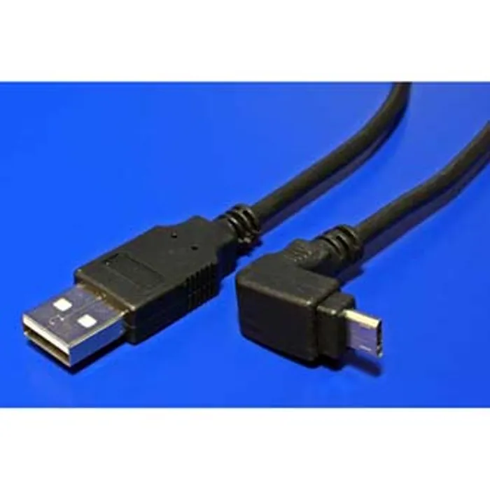 Hlavný obrázok produktu Kabel USB (2.0), USB A M- USB micro M, 1.8m, lomený 90°, černý