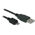 Ďalší obrázok produktu USB kábel (2.0), USB A M - microUSB M, 1m, čierny, Logo