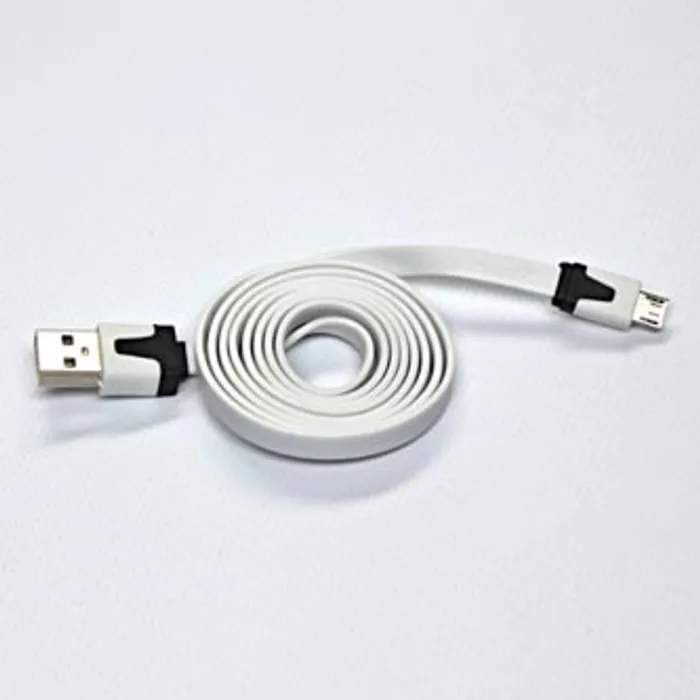 Hlavný obrázok produktu Kabel USB (2.0), USB A M- USB micro M, 1m, plochý, bílý