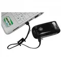 USB kábel (2.0), USB A M - miniUSB M, 0.3m, čierny, Logo, pútko na fotoaparát