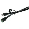 Ďalší obrázok produktu USB kábel (2.0), USB A M - miniUSB M, 0.3m, čierny, Logo, pútko na fotoaparát