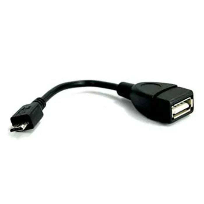 Hlavný obrázok produktu Kabel USB (2.0), USB micro OTG M- USB A OTG F, 0.15m, černý, Logo