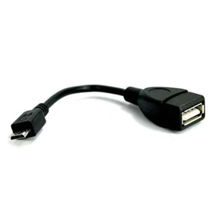 Hlavný obrázok produktu Kabel USB (2.0), USB micro OTG M- USB A OTG F, 0.15m, černý