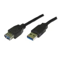 USB predlžovačka (3.0), USB A M - USB A F, 1.8m, čierny