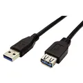Kábel USB (3.0), USB A M - USB A F, 1.8m, čierny