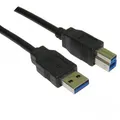 Ďalší obrázok produktu Kábel USB (3.0), USB A M - USB B M, 1.8m, čierny