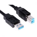 Kábel USB (3.0), USB A M - USB B M, 1.8m, čierny