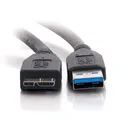 Kábel USB (3.0), USB A M- USB micro B M, 0.5m, čierny