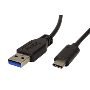 USB kábel (3.1), USB A M - USB C M, 0.5m, guľatý, čierny, plastic bag