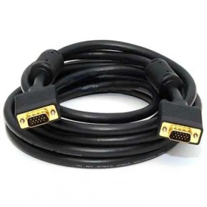 Hlavný obrázok produktu Kabel VGA (D-sub) M- VGA (D-sub) M, 5m, zlacené konektory, stíněný, černá