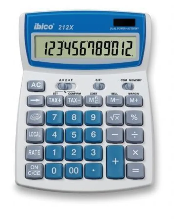 Hlavný obrázok produktu Kalkulačka, stolní, 12místný displej, IBICO "212X"