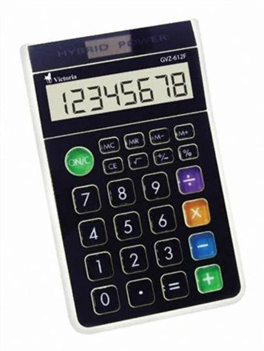 Hlavný obrázok produktu Kalkulačka, stolní, 8místný displej, ekologická, VICTORIA "GVA-612F", bílá
