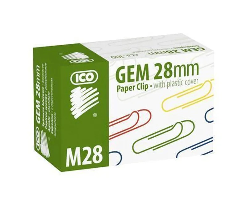 Hlavný obrázok produktu Kancelářské sponky, 28 mm, ICO, mix barev