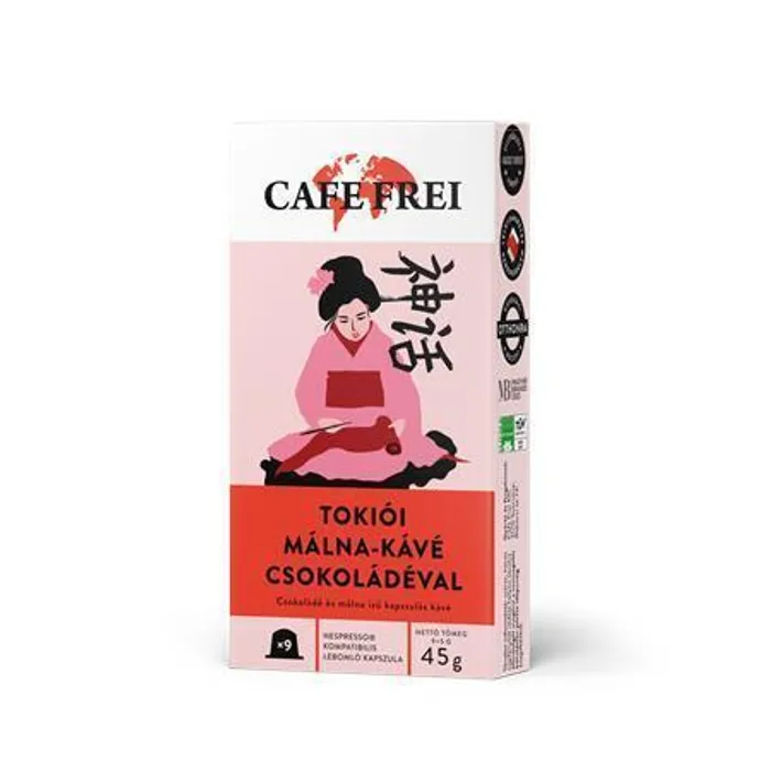 Hlavný obrázok produktu Kávové kapsle "Tokio" čokláda-malina, 9ks, CAFE FREI