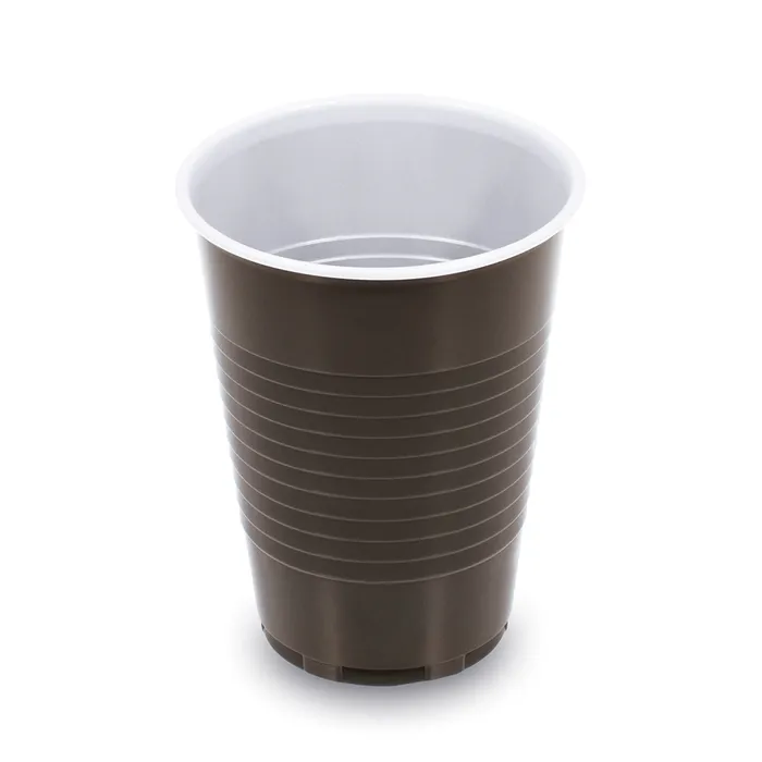 Hlavný obrázok produktu Kávový kelímek hnědo-bílý 0,18 l -PP- (průměr 70 mm) [100 ks]