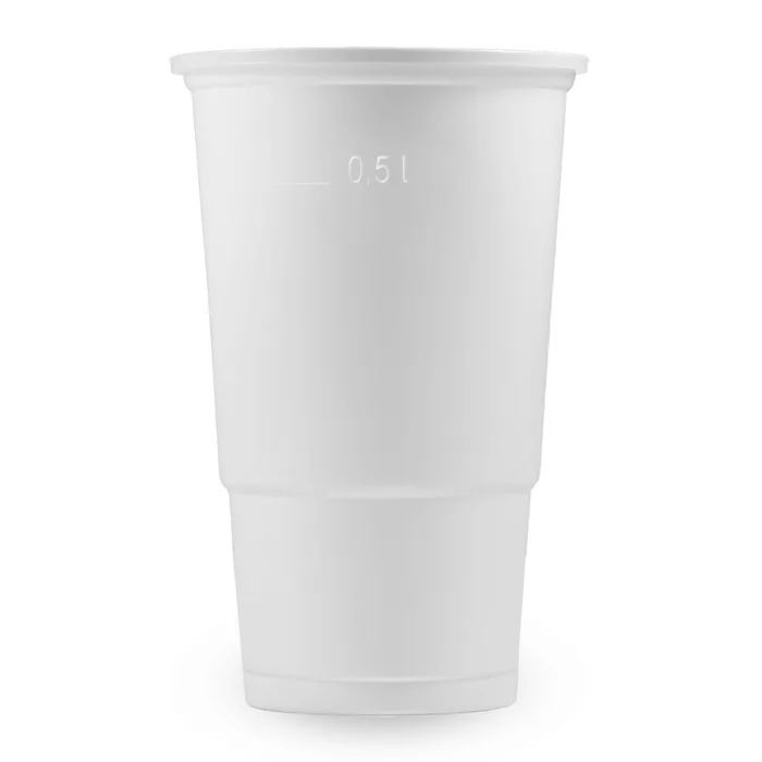 Hlavný obrázok produktu Kelímek bílý 0,5 l -PP- (průměr 98 mm) [50 ks]
