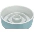 Ďalší obrázok produktu Keramická miska na pomalé kŕmenie, kruhy, šedomodrá 0,45 l/ o 14 cm