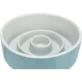 Keramická miska na pomalé kŕmenie, kruhy, šedomodrá 0,45 l/ o 14 cm