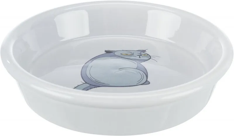 Hlavný obrázok produktu Keramická miska s motivem kočky, 0.25 l/o 13 cm, šedá